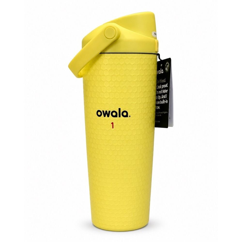 Owala FreeSip sway 30oz 'that's a gimme' Yellow golf travel tumbler. Insulated
